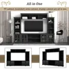 Modern TV Stand Storage Media Console Entertainment Center, Entertainment Wall Unit with Bridge, Modern TV Console Table 4