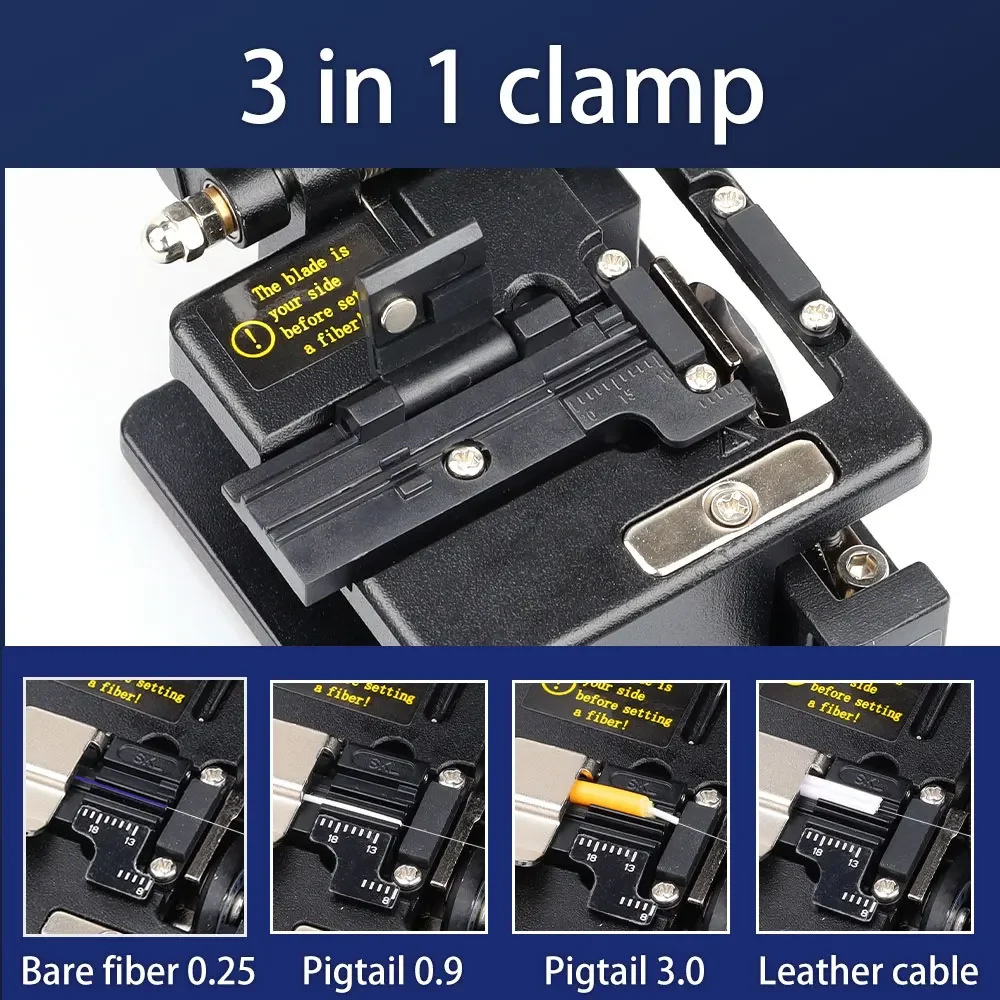 FTTH tool SKL-60S Optical Fiber Cleaver With Replaceable 12 Surface Automatic Return Blade Cutter Knife