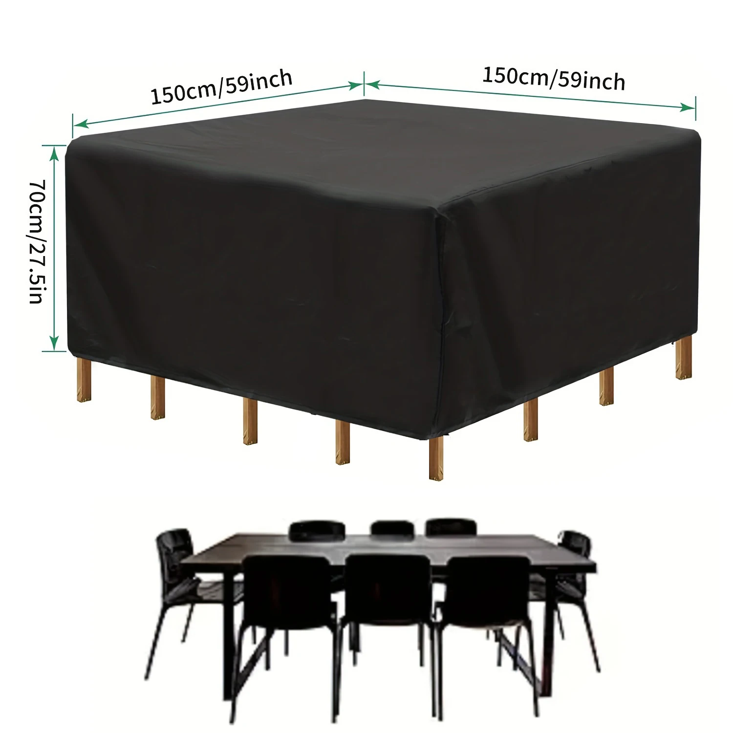 300 Sizes Heavy Duty Square Patio Furniture Cover Set UV Resistant All Weather Outdoor Table and Chair Protection patio furniture cover