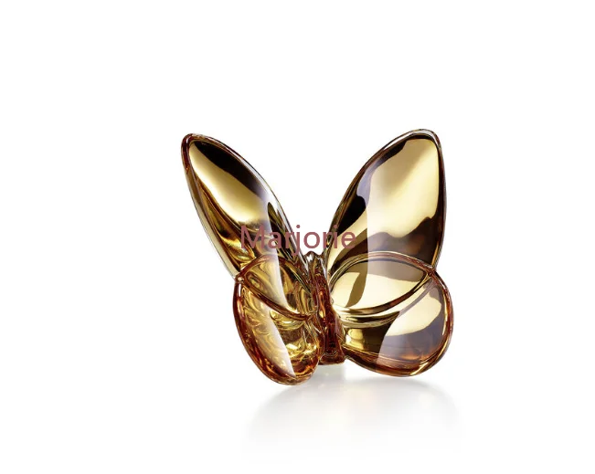 2021 Butterfly Wings Fluttering Glass Crystal Papillon Lucky Butterfly Glints Vibrantly with Bright Color Ornaments Home Decore 