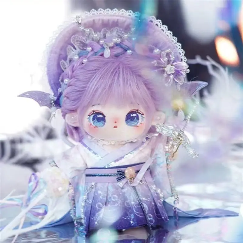 女の子のためのぬいぐるみ綿の人形,ぬいぐるみの詰め物20cm,紫色
