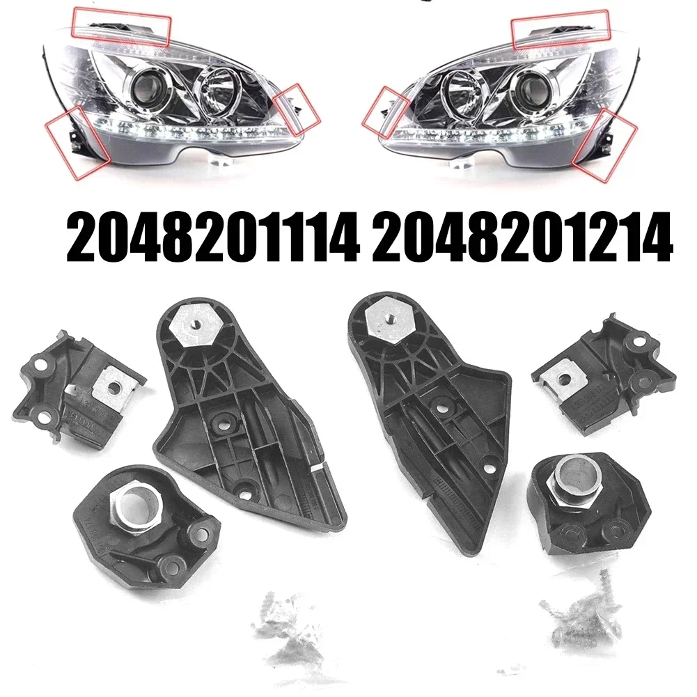 1Pair Front Headlight Bracket Repair Kit For Mercedes For C CLASS W204 2008-2013 High Quality Car Light Repair Kit