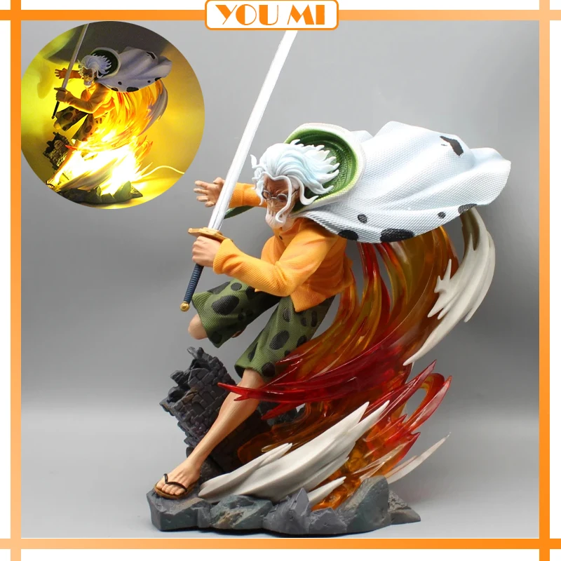 

30cm One Piece Anime Figure Silvers Rayleigh Figures Gk Statue Action Figure Model Doll Collectible Christmas Toys Gift Pvc