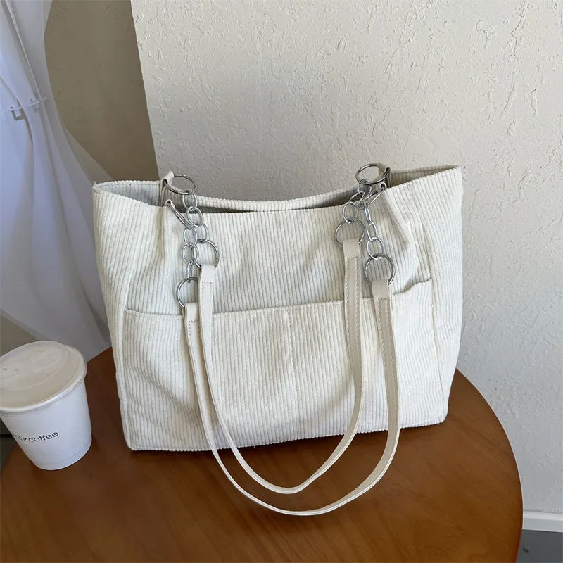 Popular Versatile Velvet Tote Shoulder Bag Large Capacity Women's Shoulder Bag Winter New Internet Celebrity Female Shoulder Bag