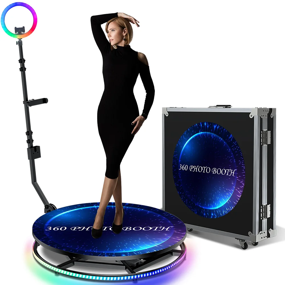 회전 사진 부스 360 카메라, 사진 부스 회전 스탠드, 360 사진 부스 자동 회전 셀카 기계, 파티용 80 90 100cm