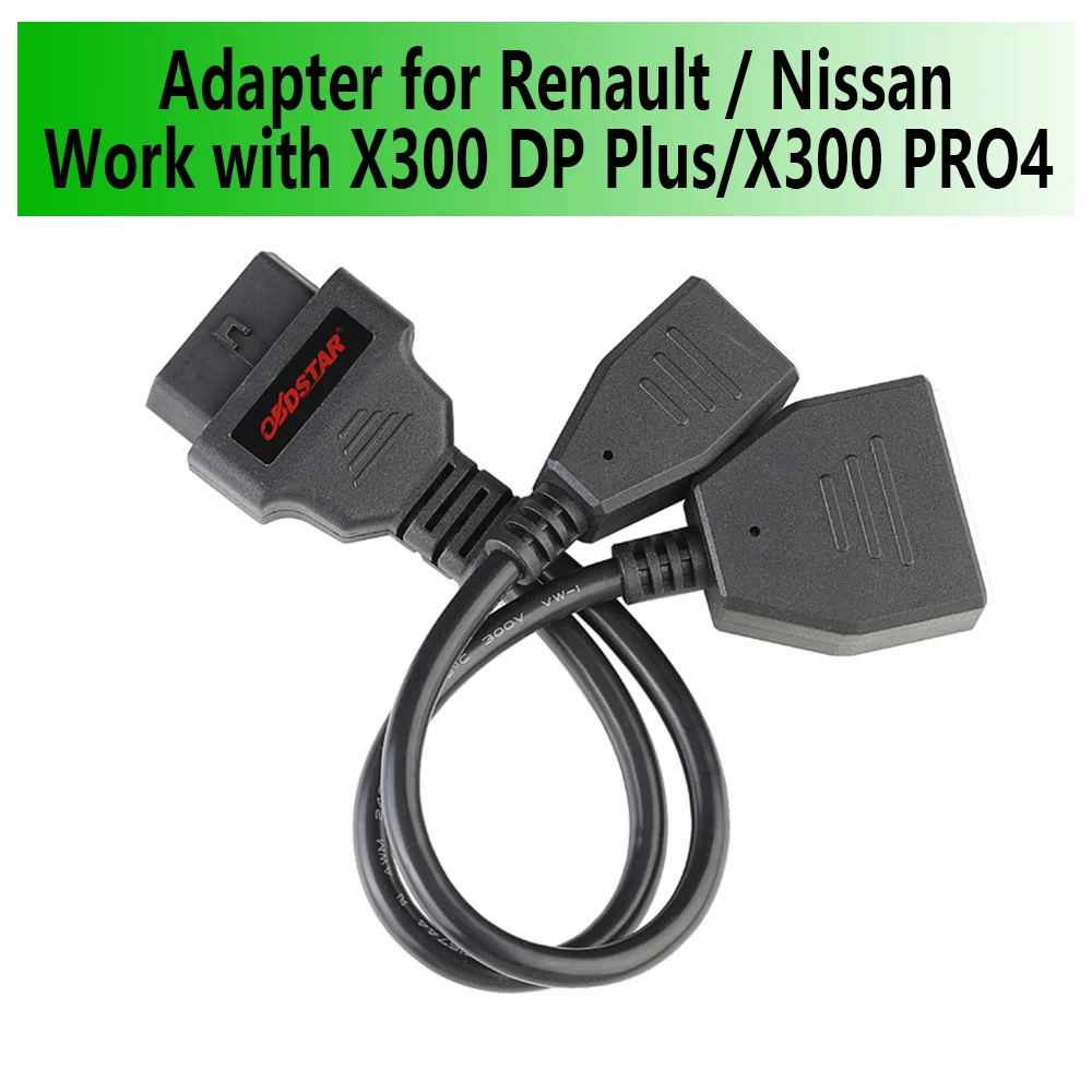 

OBDSTAR 16+32 Adapter for Renault / Nissan Work with X300 DP Plus/X300 PRO4 Car Diagnostic Cables and Connectors