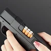 Creative Pistol Shape Lighter With 10PCS Cigarette Box Butane Gas Lighter Welding Gun Windproof Cigar Lighter Unusual Men Gift 3