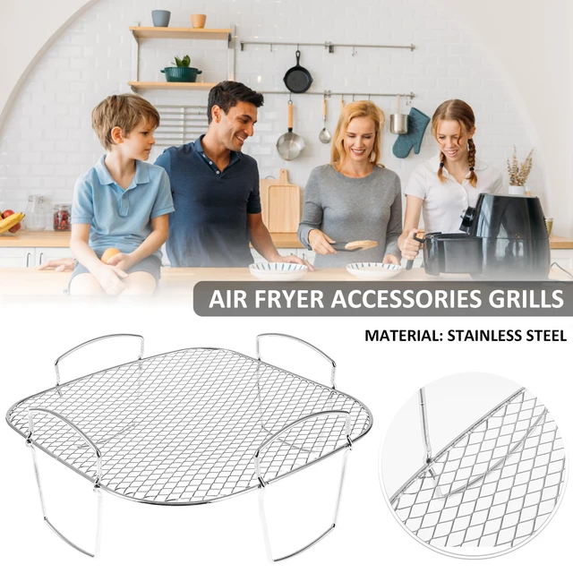 Air Sütő Állvány Grillező Rozsdamentes Acél Többcélú Főzési Tartó Kültéri Bbq Szerszámok Otthoni Konyhai Légitársaság Kiegészítők - Image 3