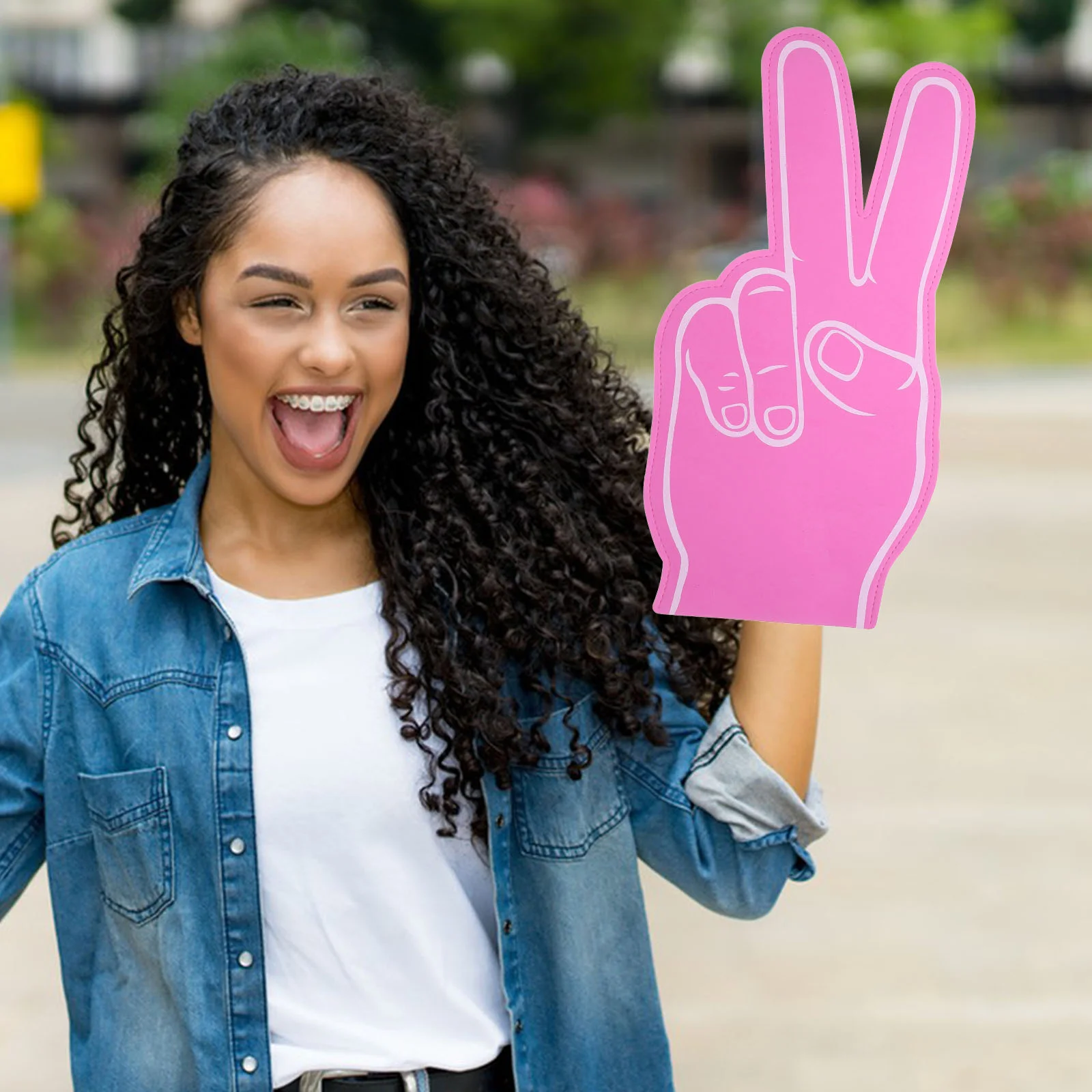 Cheerleading Hand Gesture Foams Finger for Sporting Events Party Noisemaker Supply