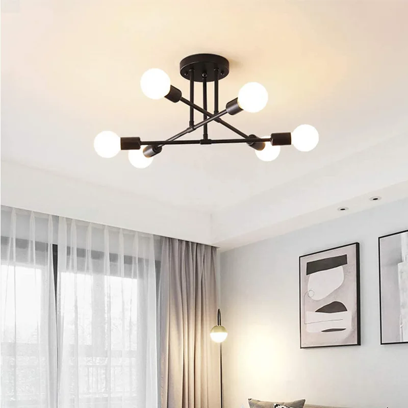 

Bedroom ceiling light modern minimalist LED room living room light creative home ceiling chandelier contains light bulbs