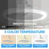 IRALAN Ceiling Fan With Light E27 Socket 10 Inch 85-265V 3 Fan Speeds Dimmable Easy To install For Bedroom Fixtures 4