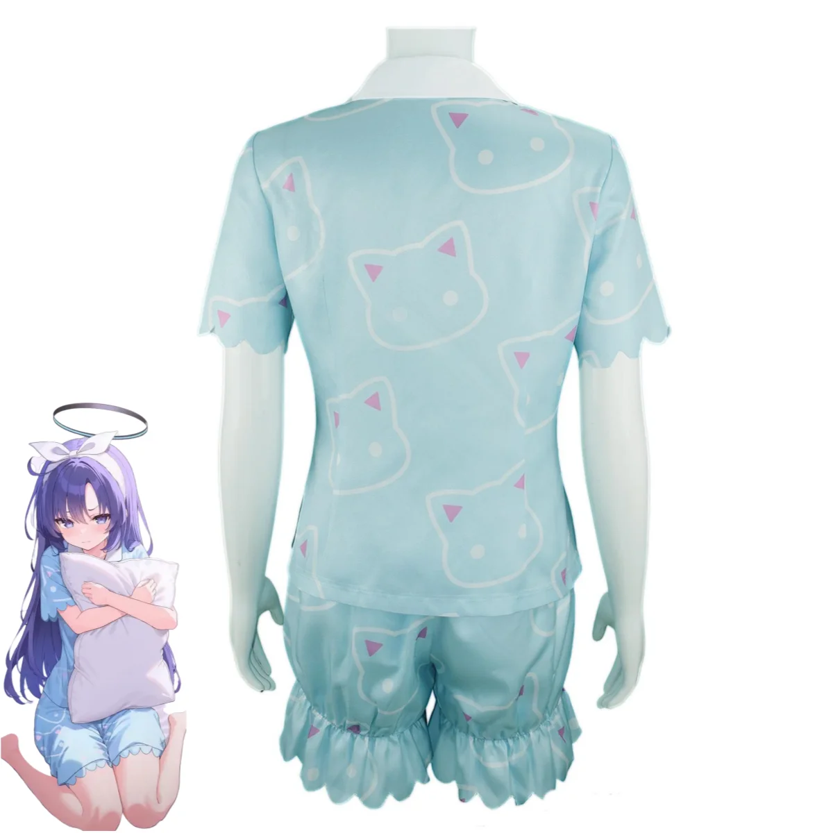Blue Archive: Hayase Yuuka | Blue Outsuit Cosplay Costume Set 36 Blue Archive Hayase Yuuka Millennium Science Academy School Uniform Cosplay Costume