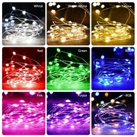 10M 5M 3M 2M Copper Wire LED Tinsel Garland Battery Powered Fairy LED String Lights for Holiday Christmas Wedding Party Decor