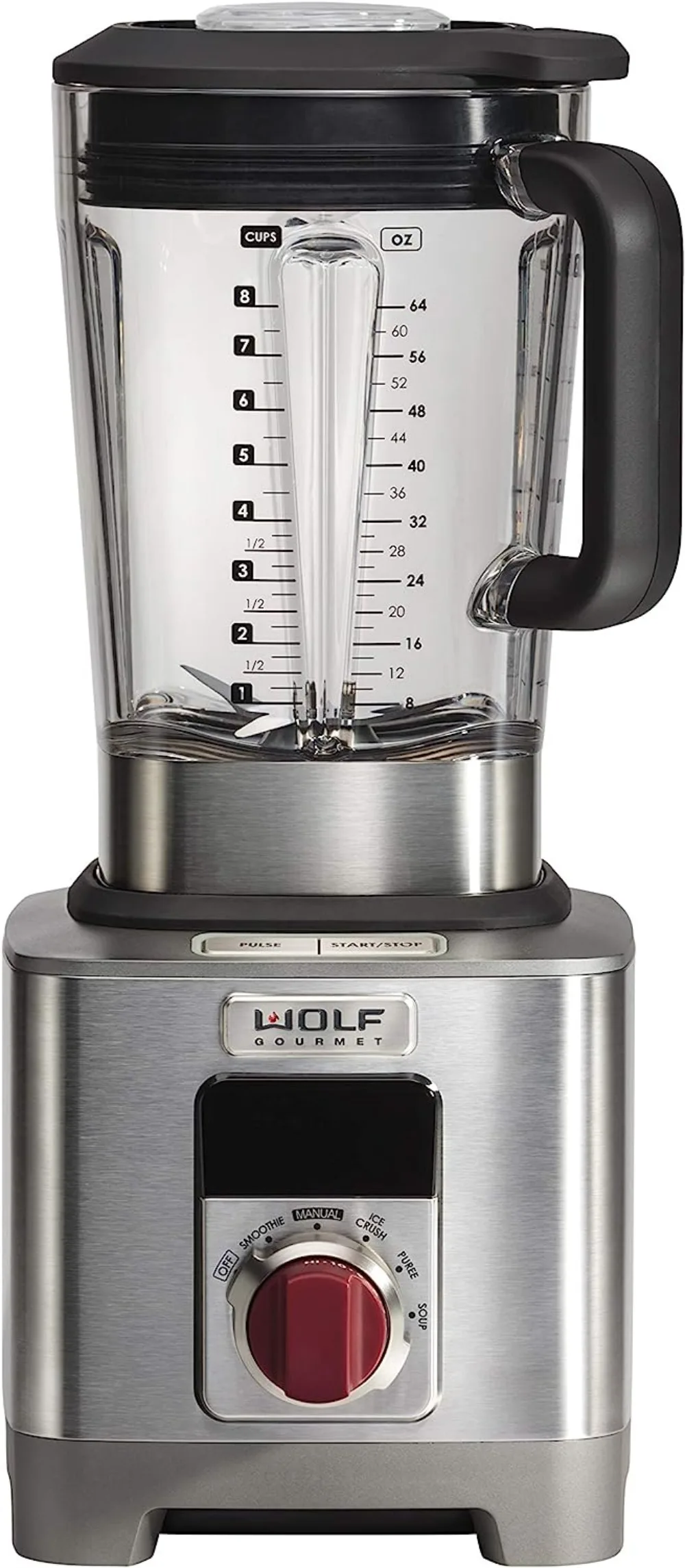

Wolf Gourmet High-Performance Blender, 64 oz Jar, 4 program settings, 12.5 AMPS, Blends Food, Shakes and Smoothies