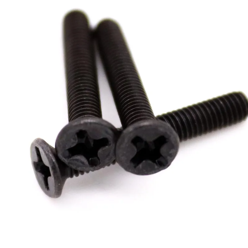 

2/20 M4 M5 M6 M8 Black 304 Stainless Steel Cross Recessed Phillips Flat Countersunk Head Screw Bolt Dia 4 5 6 8mm Length 6-100mm