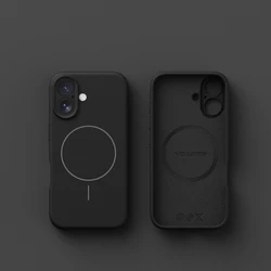 Sleek Silicone Magnetic Phone Case - Slim Protective Back Cover - iPhone 12 Pro Max (Black)