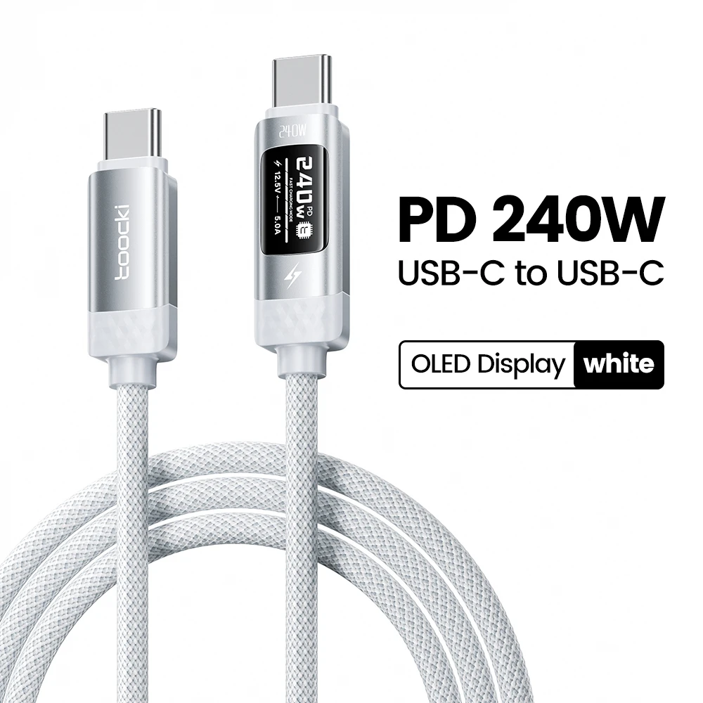 ตัวเลือกสินค้า สายชาร์จเร็ว USB-C 240W พร้อมหน้าจอ OLED