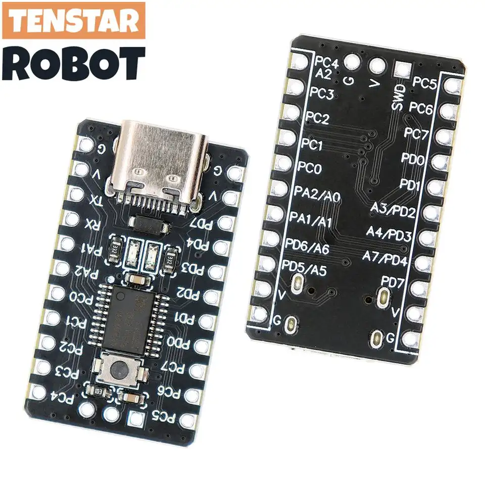TSTARDEV 2pcs Black CH32V003 Development Board Minimum System Board Core Board RISC-V CH32V003F4P6 Microcontroller Module image 6