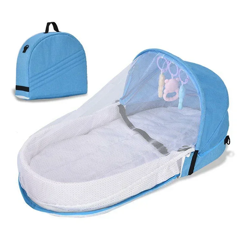 Portable folding and crush-resistant bassinet For newborn babies Isolation Bionic For outings and travel Infant bed