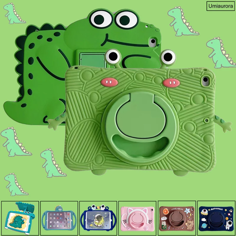 Cartoon Silicon Tablet Cases para Crianças Stand Silicon Cover Shell Huawei Mediapad m5 Lite 8.0 t5 10 Matepad 11 10.8 10.4 T10 9.7 T10s 10.1