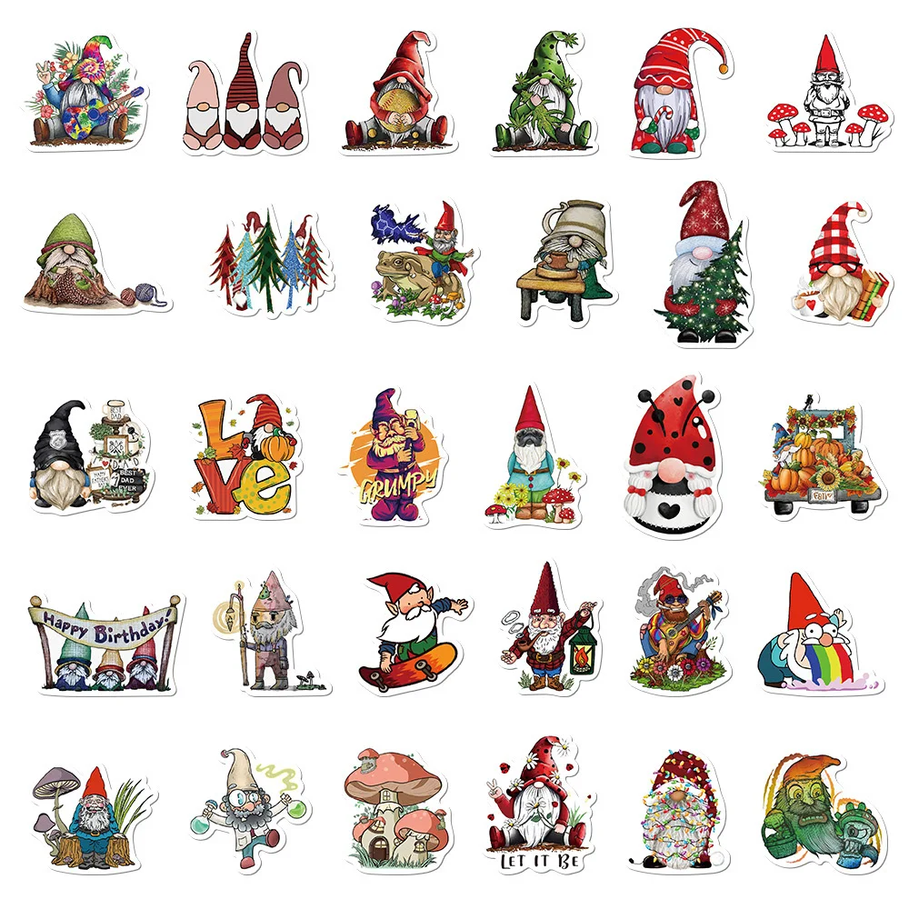 10/30/60pcs Disney Cute Cartoon Dwarf Gnome Decorations Stickers Decal Kid Toy Laptop Motorcycle Phone Car Kawaii Funny Sticker anime stickers,diy poster sticker