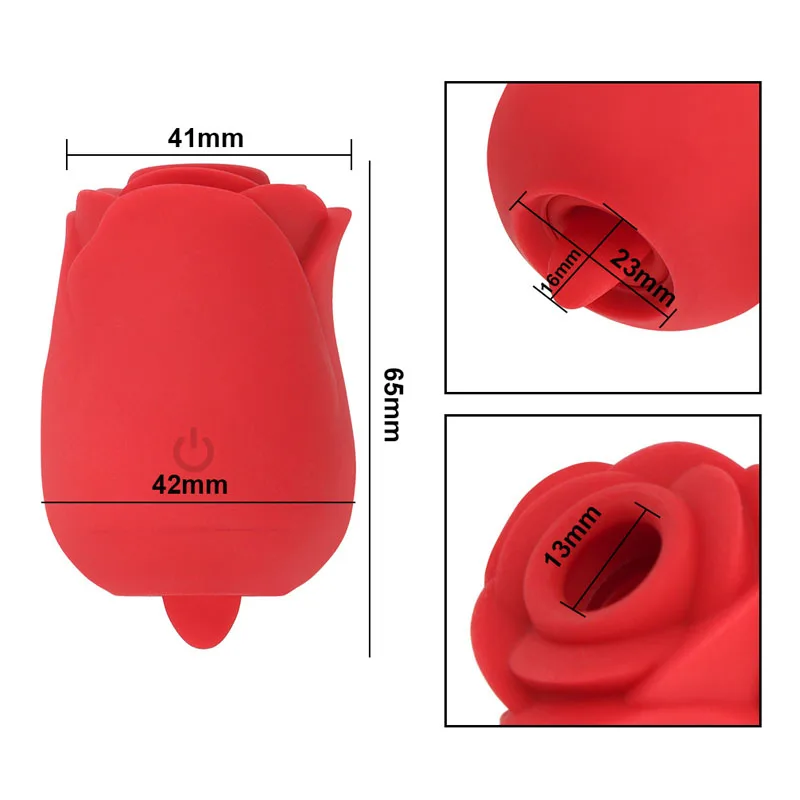 Rose Shape Vaginal Sucking Vibrators Erotic Nipple Sucker Oral Sucker 6 Frequency Sucking 6 Licking Clitoris Vibrator for Women female sex toys clit sucking vibrator clitoris vibrator vibrator sex toy rose sucking vibrator