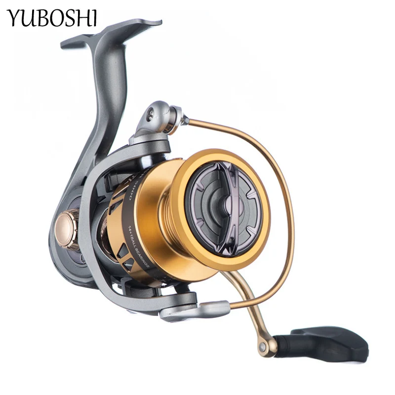 

YUBOSHI 5.1:1/5.5:1 High-speed Saltwater Bass Spinning Reel 1000-5000 Lightweight Casting Wheel Firm Fishing Reel