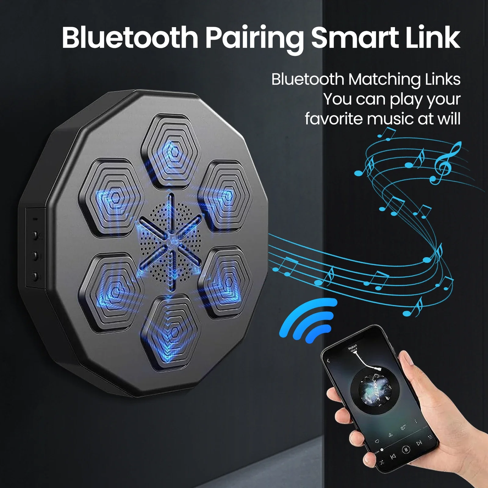 Machine de boxe murale Bluetooth intelligente, musique