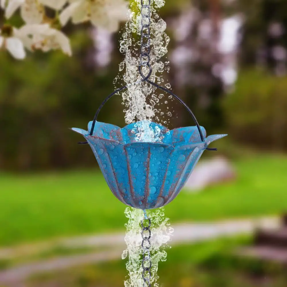 240cm Rain Chain Hummingbird Hanging Rain Catcher Bell Garden Decor Replacement Parts Downspout For Patio Yard Gutters Colonnade