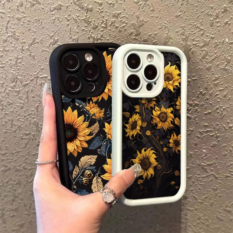 Sunflower Pattern Soft Phone Case Cover