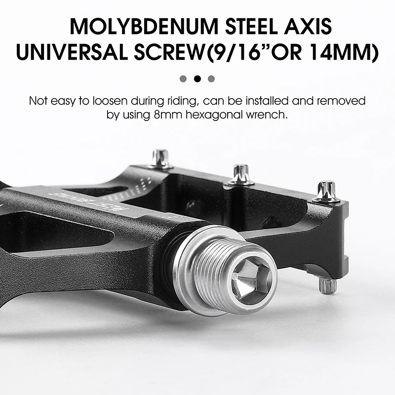 WEST BIKING 3 Bearings Reflective Bike Pedal Aluminum Alloy Anti Slip Bicycle Pedal MTB Road Bike Pedal Cycling Accessories