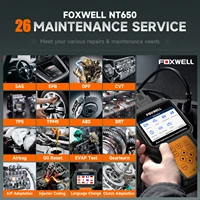 FOXWELL NT650 Elite OBD2 Automotive Scanner SAS A/F OIL EPB BRT TPS 26+ Reset Professional Auto Car Diagnostic Tool OBD2 Scanner 2