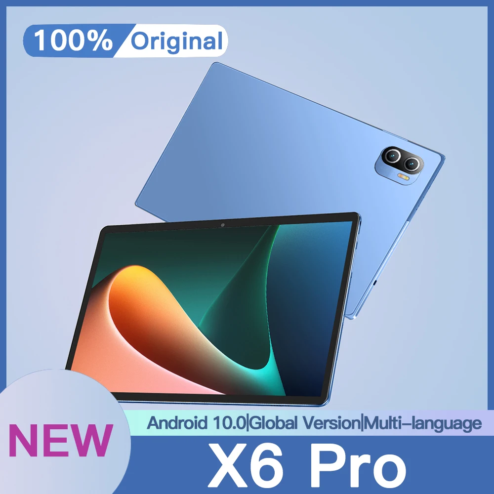 

Original Global Version X6 Pro Tablet PC 10.1inch MTK 6797 8800mAh Android 10 RAM 12GB ROM 512GB 5G HD 4K Screen WIFI WPS Table