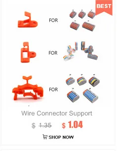 Wire Connector 222-412 2 Pin Splicing Terminal Blocks Led Strip Lighting Electric Quick Connectors Mini Conductor Rail Conector