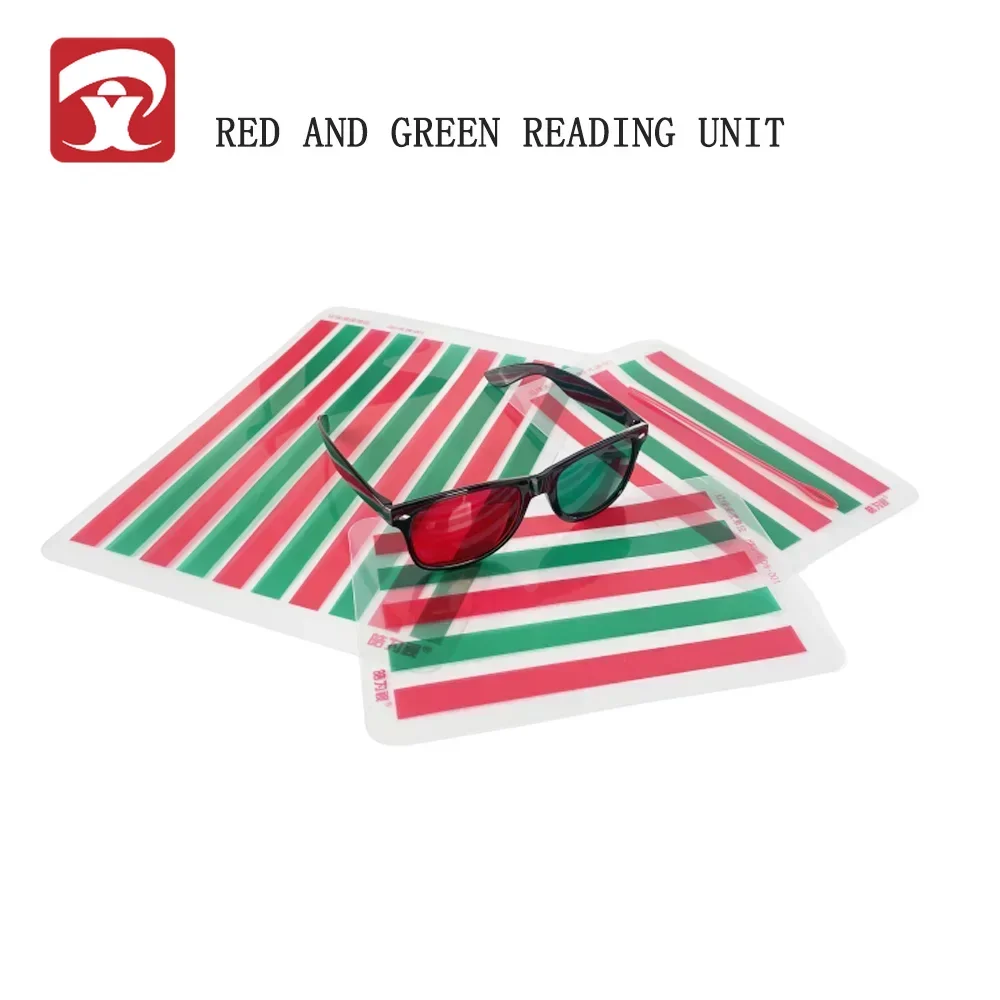 

High Quality 3 Pcs Red Green Vision Myopia Strabismus Amblyopia Training Reading Aids Disinhibit RD002