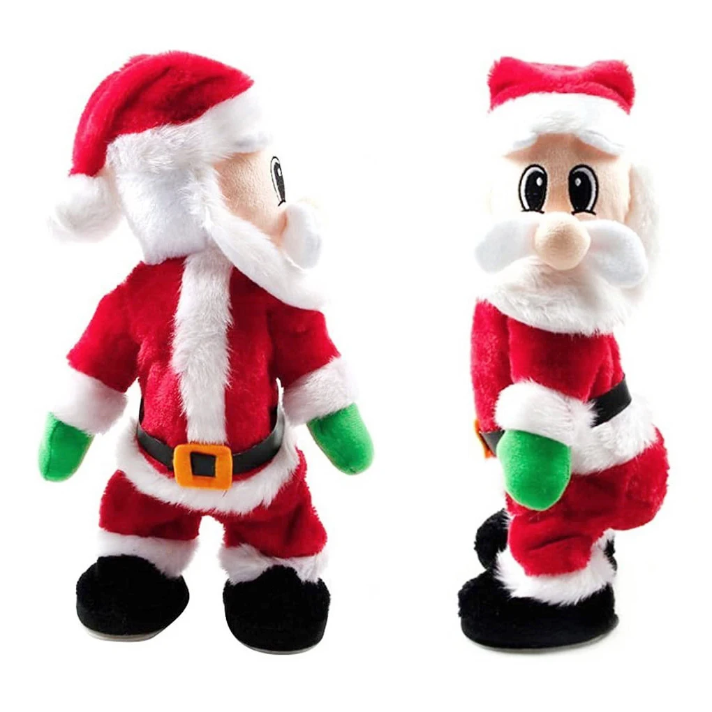 

Christmas Santa Claus Doll Singing Dancing Children Plastic Figure Toy Xmas Decoration Wiggle Hip Ornament Standing