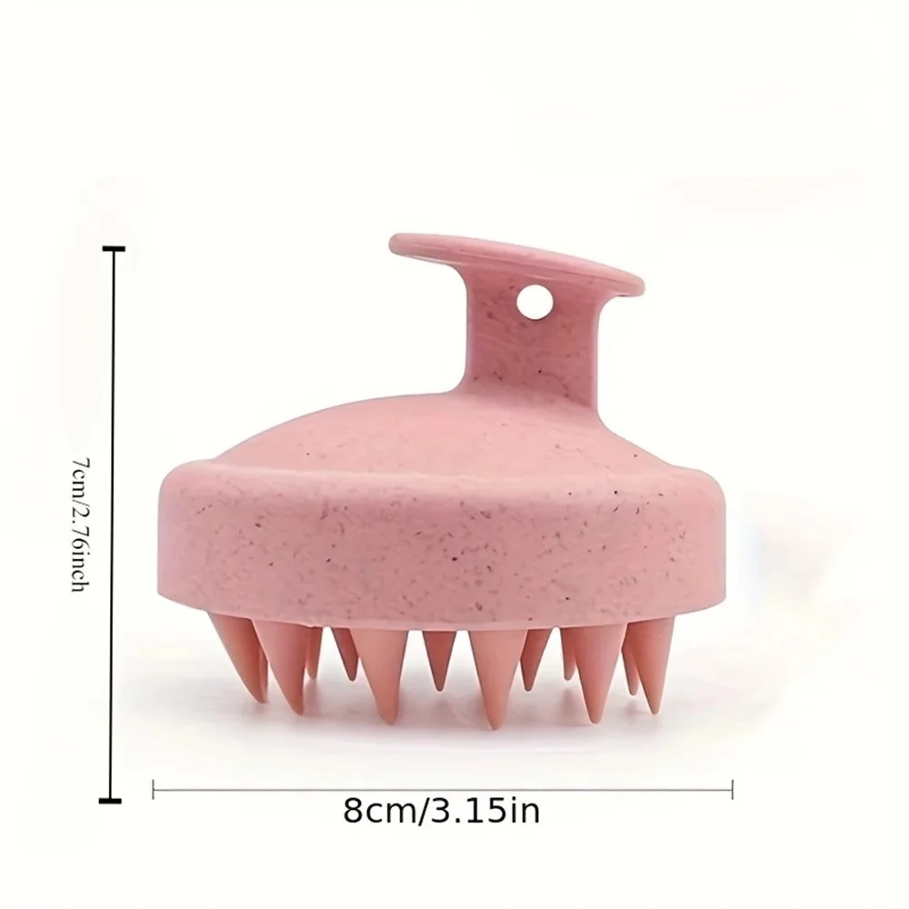 Hair Massager Comb Head Cleaning and Massage Silicone Brush Wet and Dry Scalp Massage Brush Non-invasive Scalp Deep Conditioning