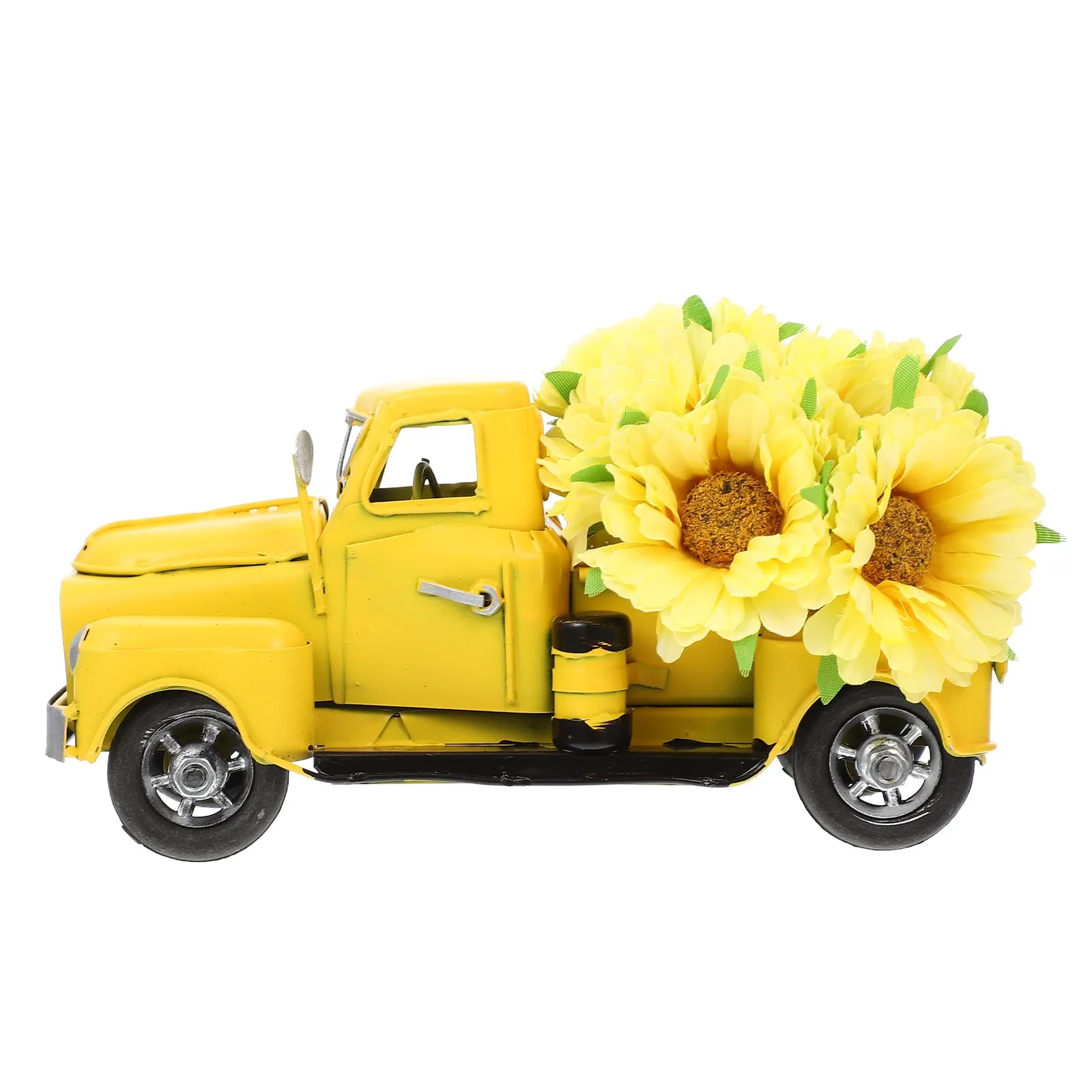 

1PC Truck Sunflower Metal Farmhouse Model Day Party Decoration Artificial Dining Table Agricultural Flower Center Decoration