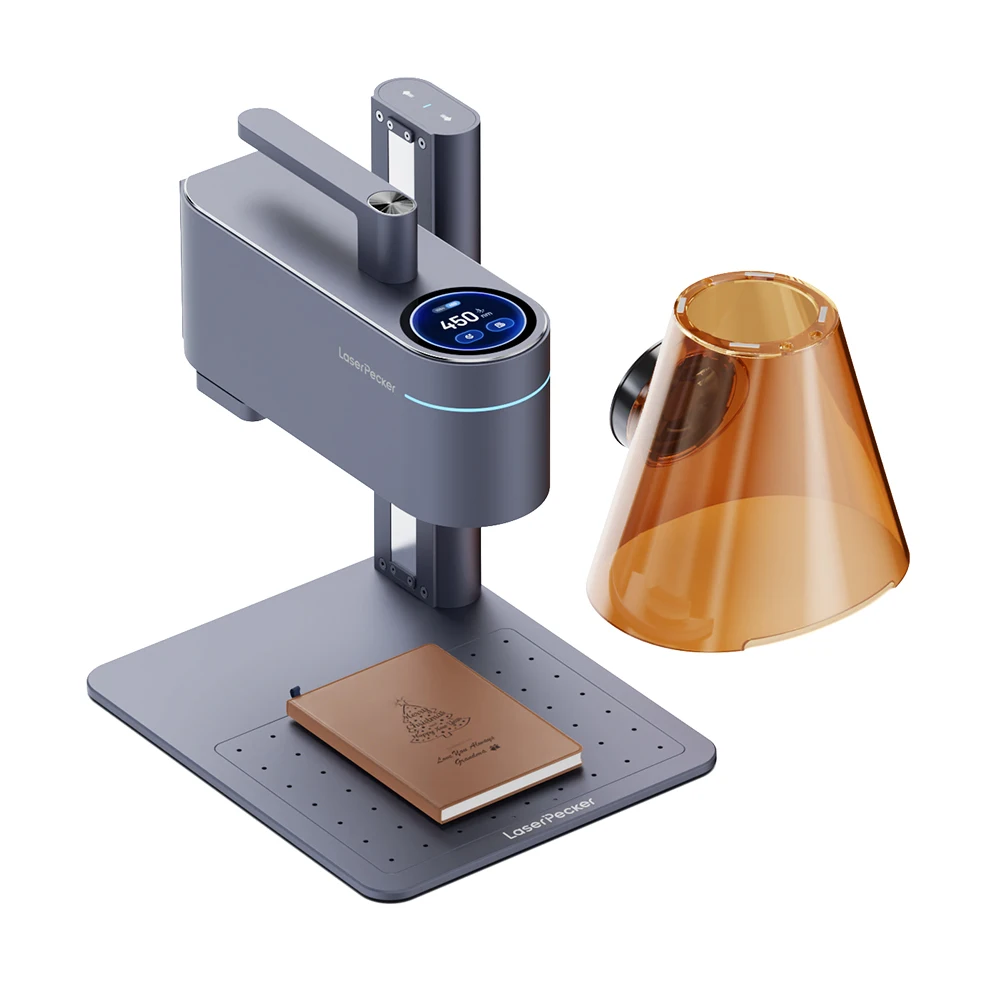レーザーペッカー LP4 デュアルレーザー彫刻機、回転式＆スライド式拡張機能付き、ジュエリーおよび産業大量生産向けにIR/ダイオード自動切替機能搭載