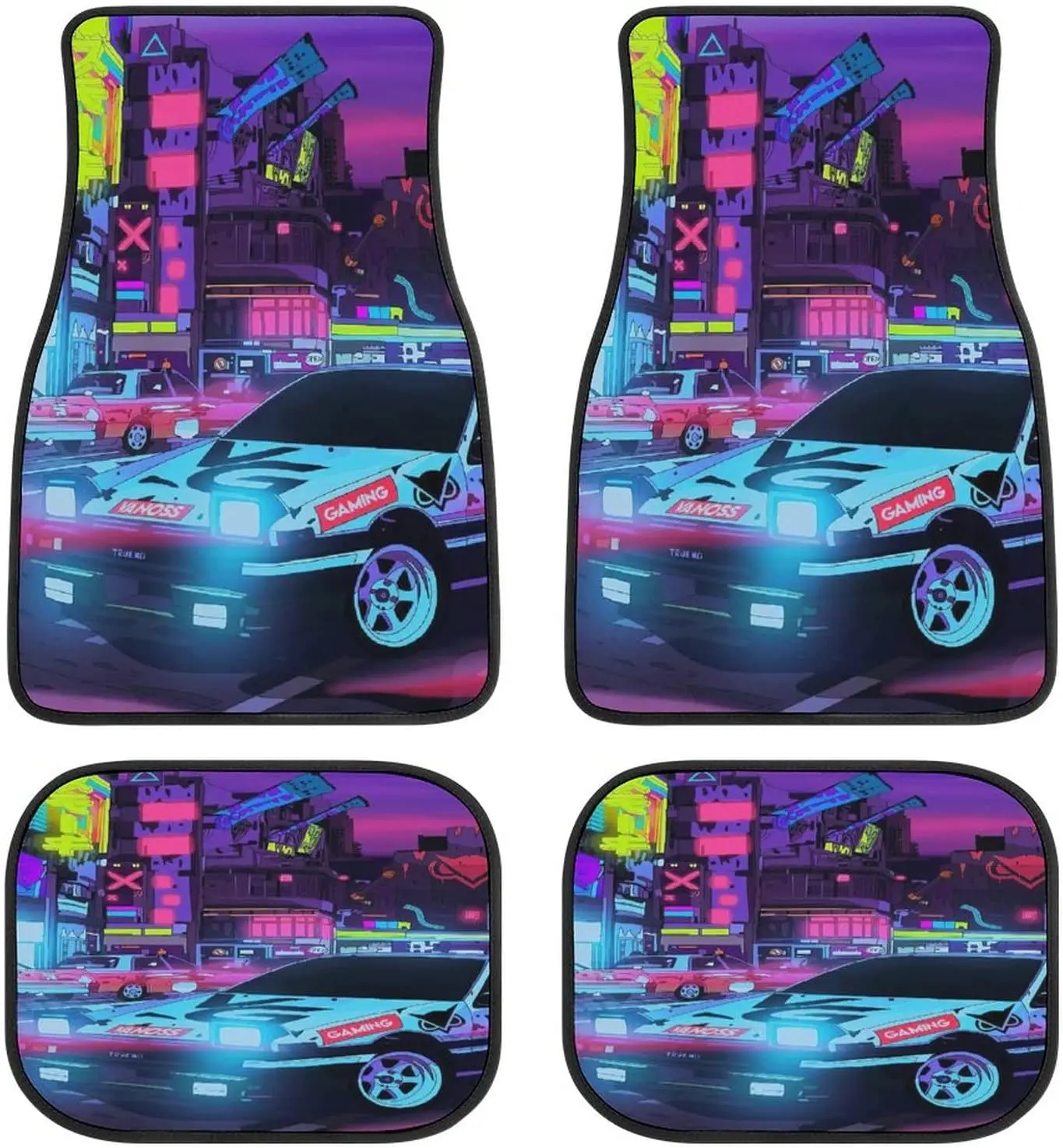 Ae86 anime auto matten jdm autos vorne und hinten 4-teiliger vollständiger  teppich auto suv lkw fußmatten mit rutsch fester rückseite - AliExpress