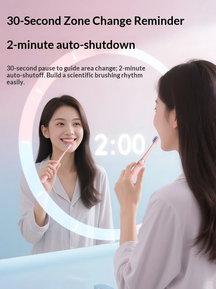 카와이 키티 시나몬 성인용 부드러운 칫솔모 방수 전동 칫솔 5단 속도 조절 가능 충전식 커플 여자친구 생일 선물
