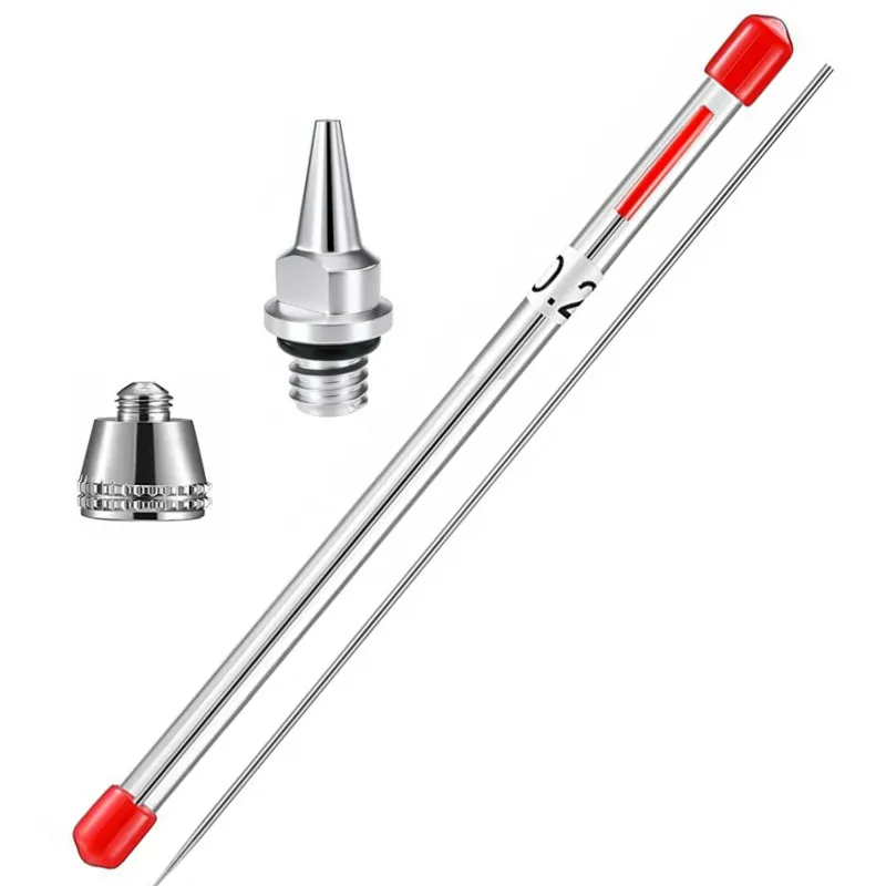 0.2 / 0.3 / 0.5mm 니들 노즐 에어 캡 및 노즐 캡 세트 교체 부품 키트 에어브러시 액세서리 모델 스프레이 도구