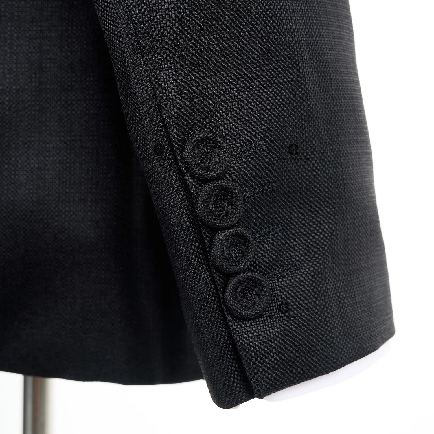 Cenne Des Graoom 2024 New Elegant Man Suits Double Breasted Hand Sewn Buttons 2 Pieces Set High Quality Slim Fit Wedding Party 3