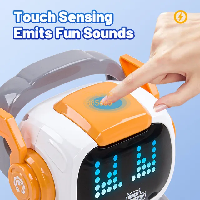 Multi Function Smart Dancing Music Electric RC Robot Toy 2.4G Auto Demo Touch Sensing Colorful Lighting Remote Control Robot 2