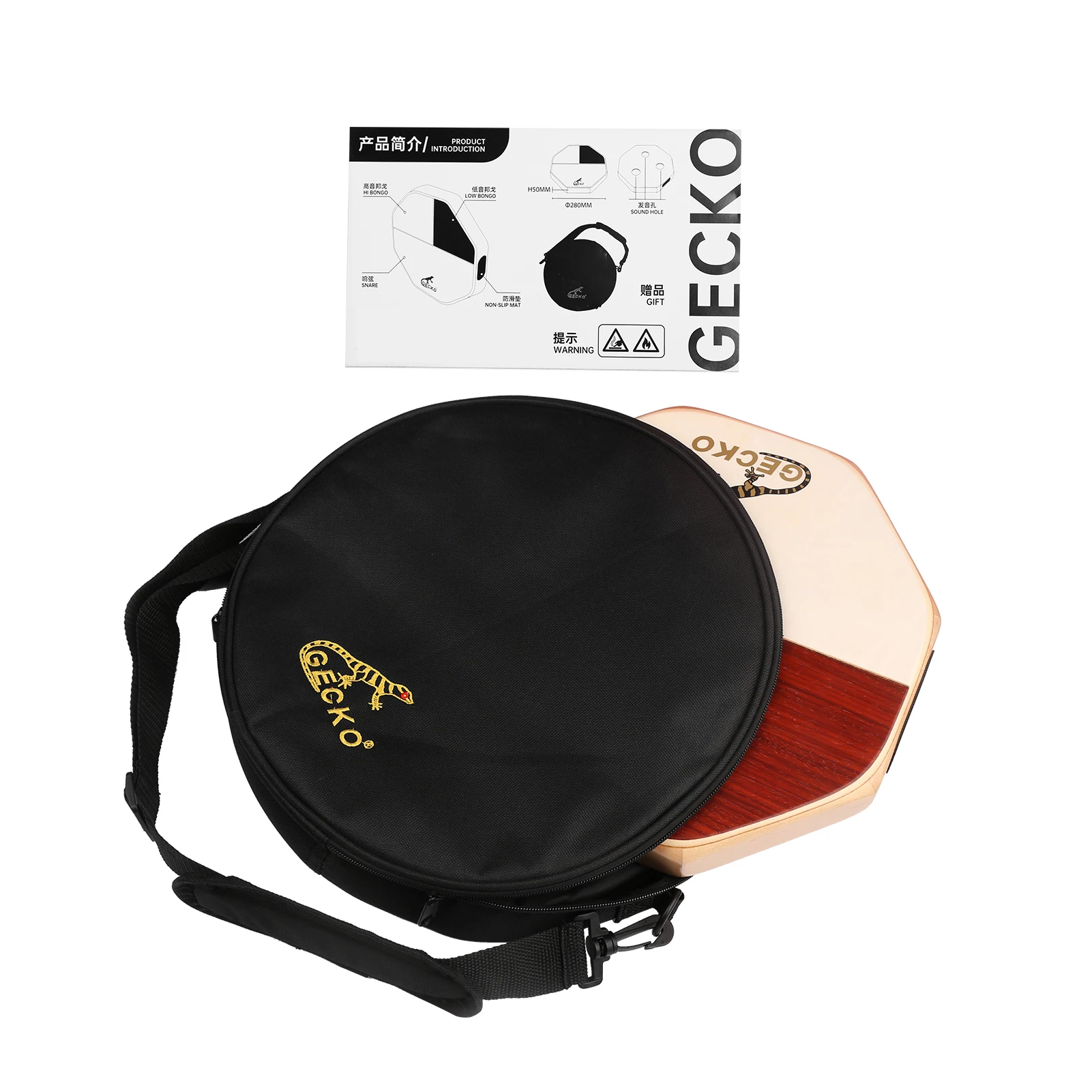 GECKO SD6 Cajon Hand Drum Cajon Drum Percussion Instrument with