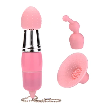 Mini 3 In 1 Vibrator Clitoris Stimulator G Spot Masturbation Nipple Stimulation Massager Adult Sex Vibrator Toys for Women Men 2