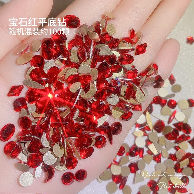 Aurora Nail Parts 3D Gems Nails Art Decoration Nail stone Nail Shaped Drill Rhinestones Mix Crystal Nail Art Accessories