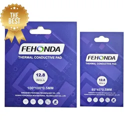 Fehonda 12.8w 8w 15w Thermal Pad 85*45mm 0.5/0.75/1.0/1.25/1.5/1.75/2.25/2.5/2.75/3.0 Termal Gap Silicone Pad Graphics Card GPU