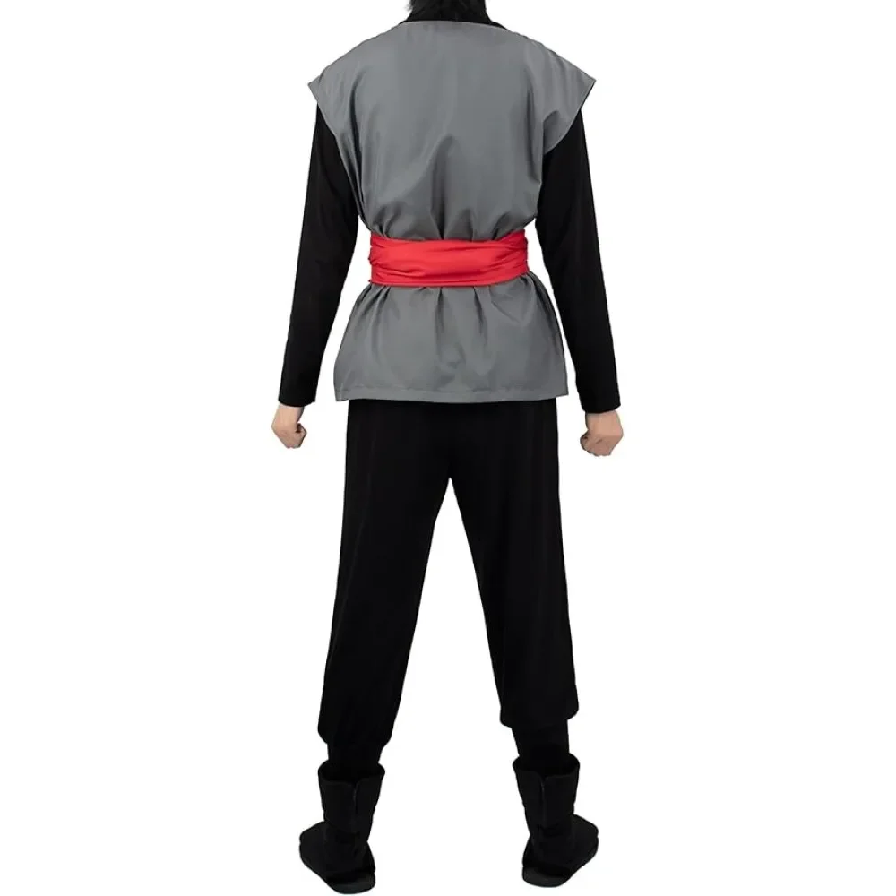 Mens Black Cosplay Costume Anime Kung Fu Suit Outfits Uniform Halloween Full Set Carnival Fancy Dress Up Party - 3