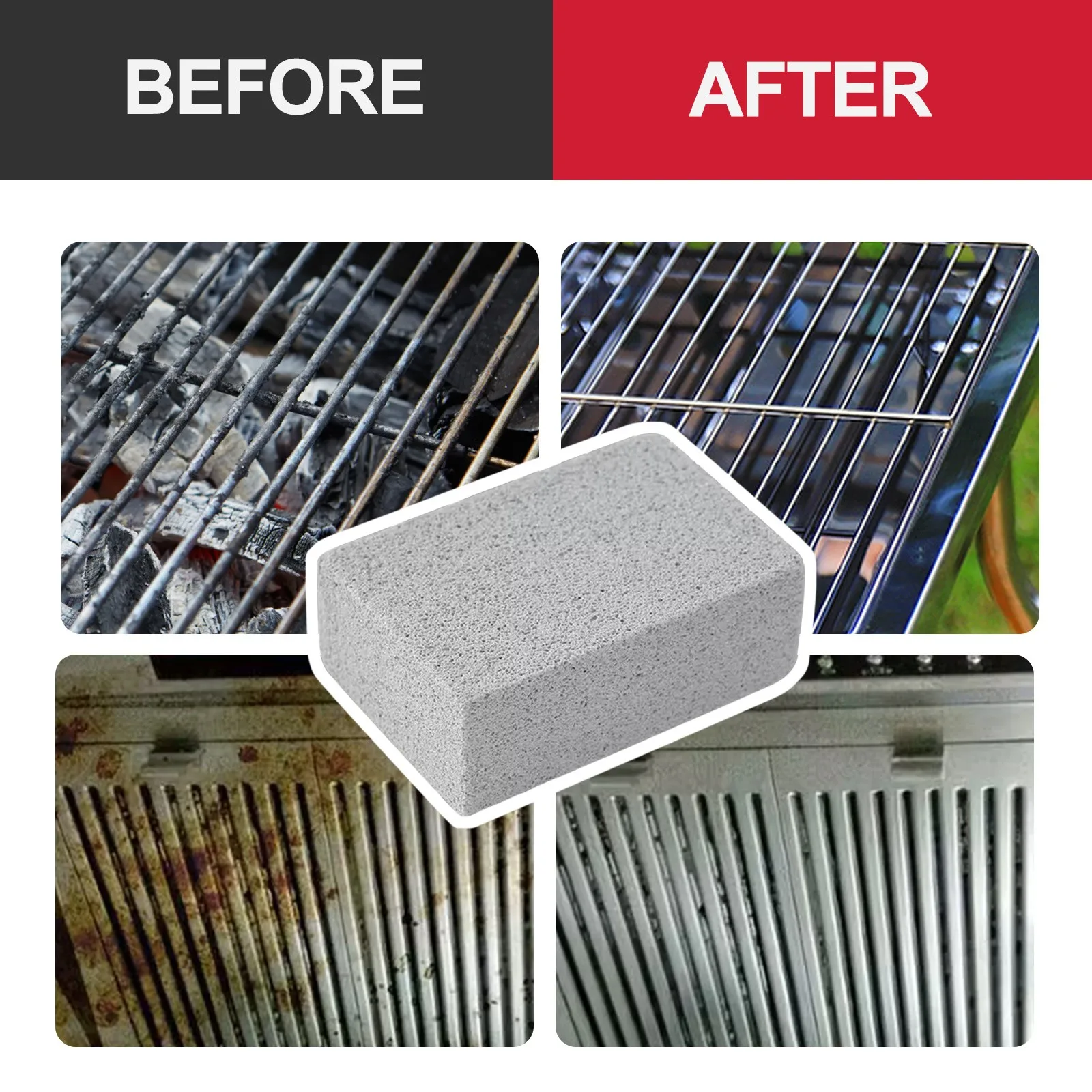 10pcs Bbq Cleaning Bricks Small Bricks Cleaning Brush Bbq Pumice Sponge Wiping Grill Tools